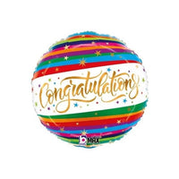 18" CONGRATULATIONS ROUND BALLOON (Assorted Design)
