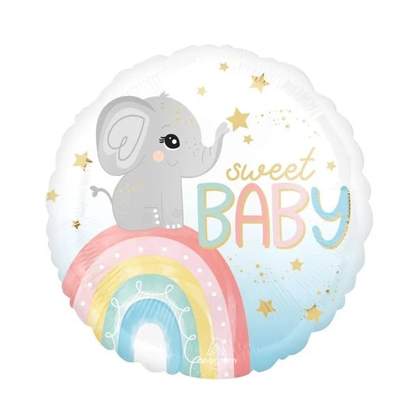 18" SWEET BABY ELEPHANT BALLOON