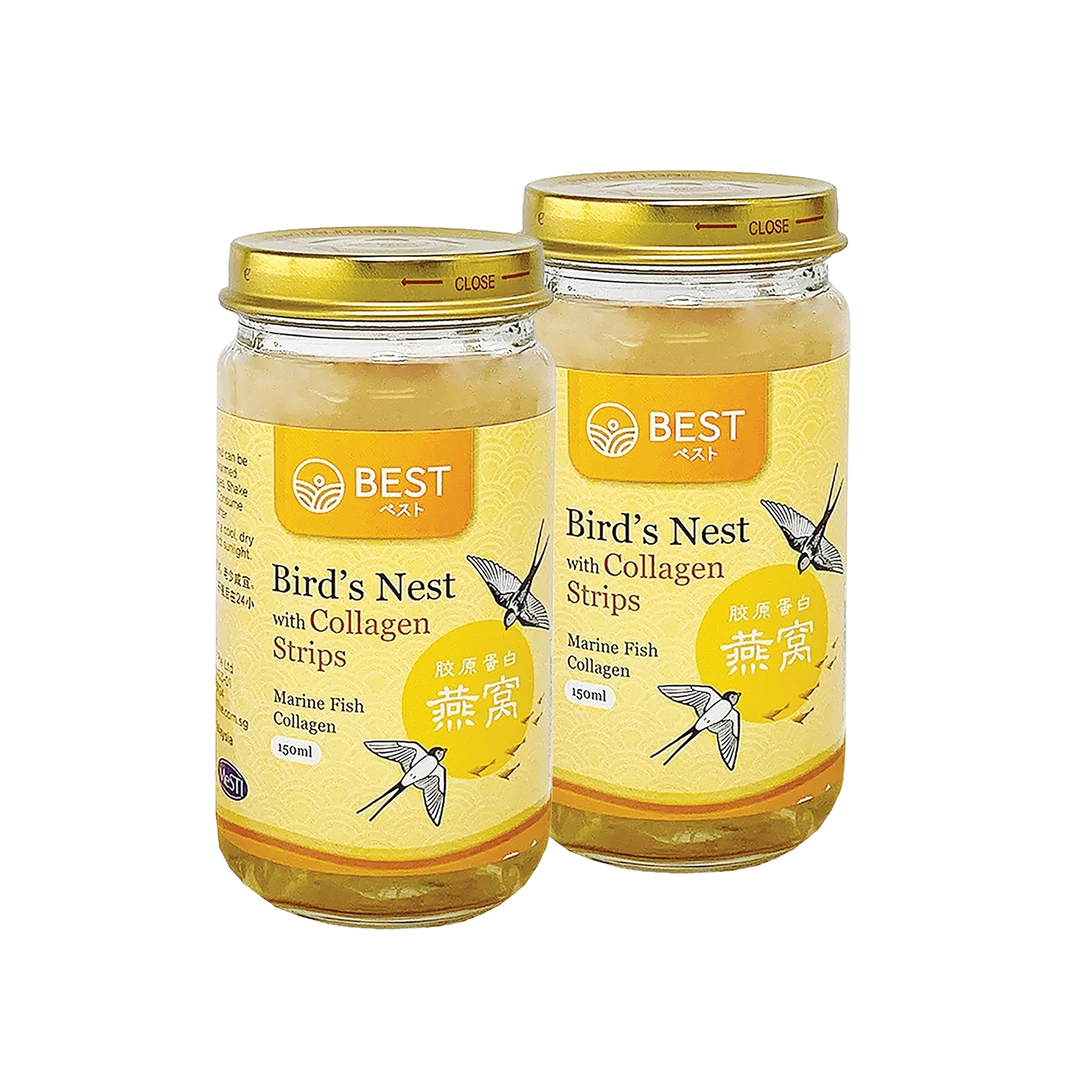 BEST BIRD'S NEST WITH COLLAGEN STRIPS 150MLx 2