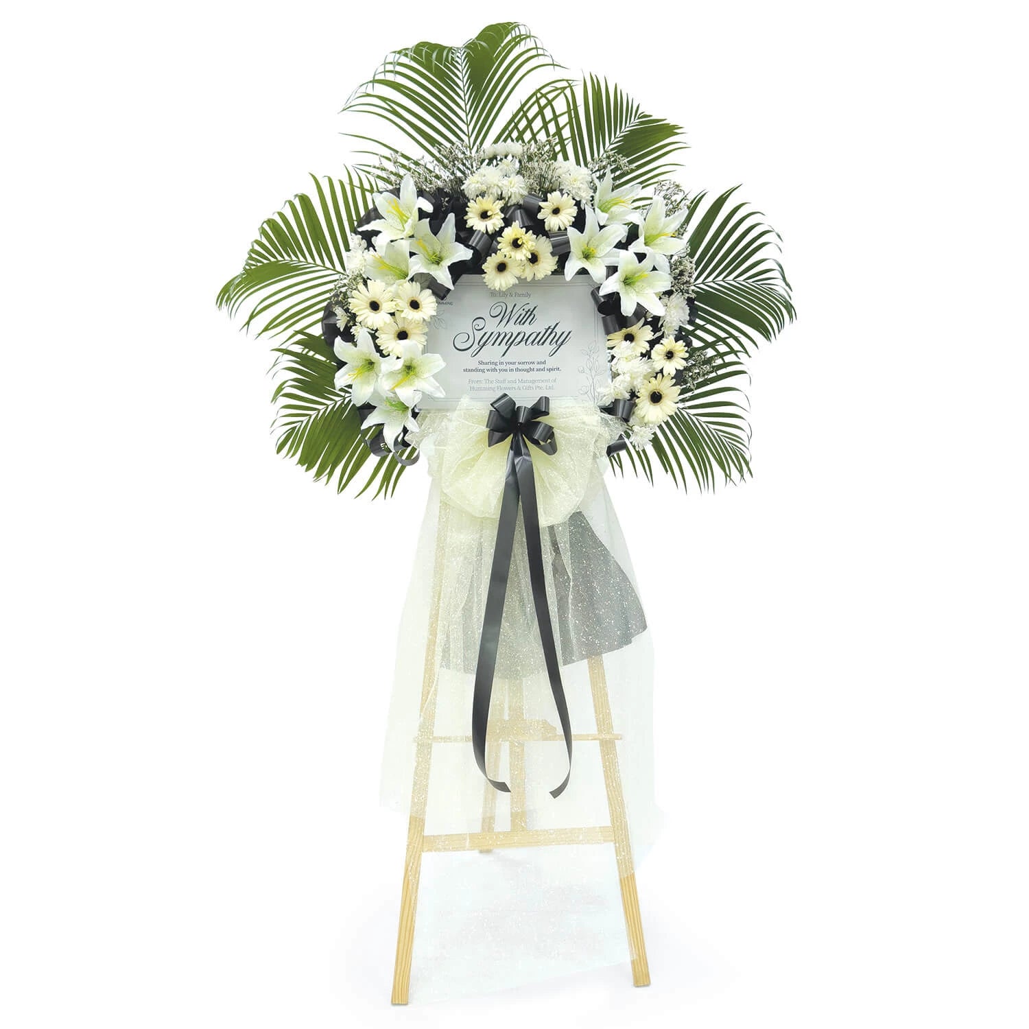 Gentle Grace Sympathy Condolences Wreath