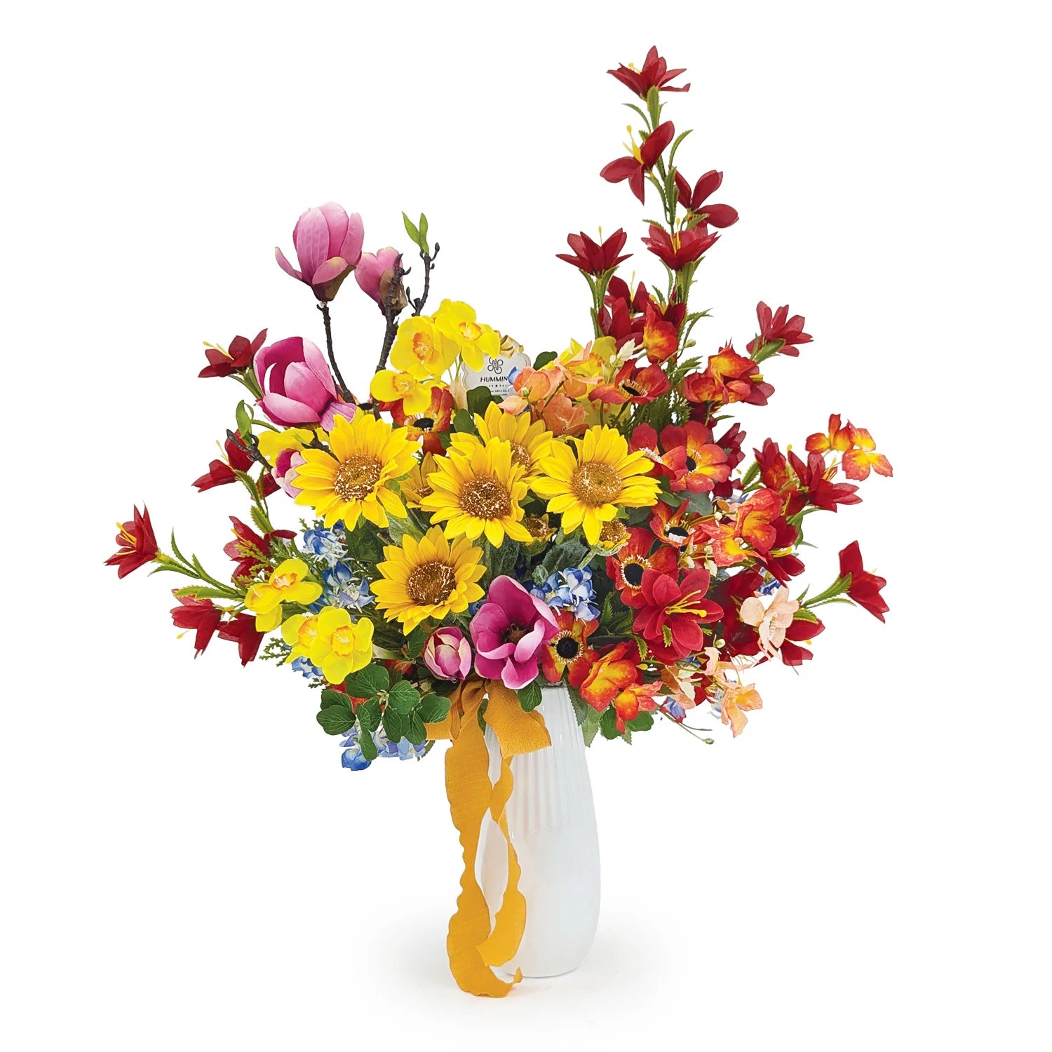 Peach Blossom Joy Artificial Floral Arrangement