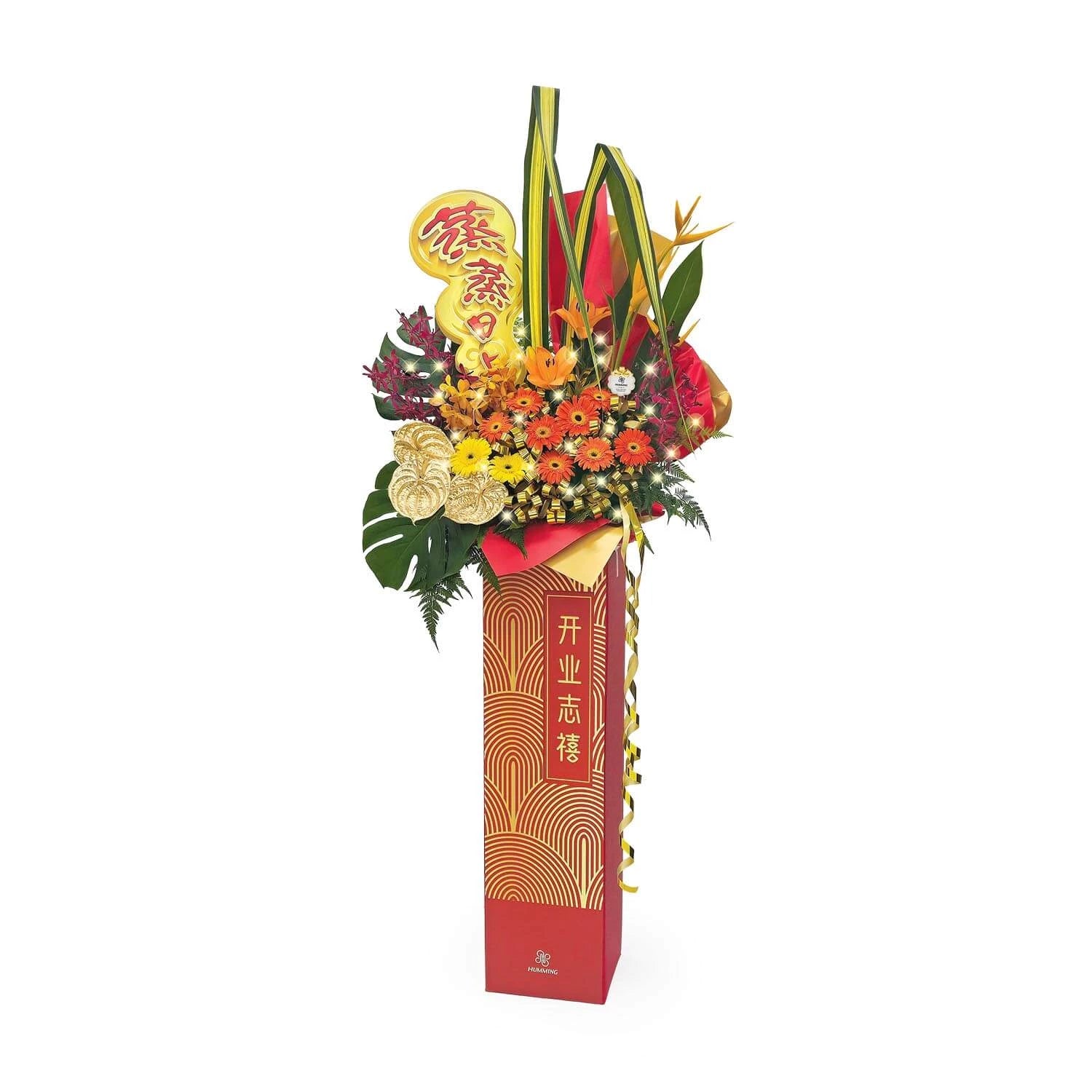 Thriving Rise Congratulatory Flowers (With Lights)