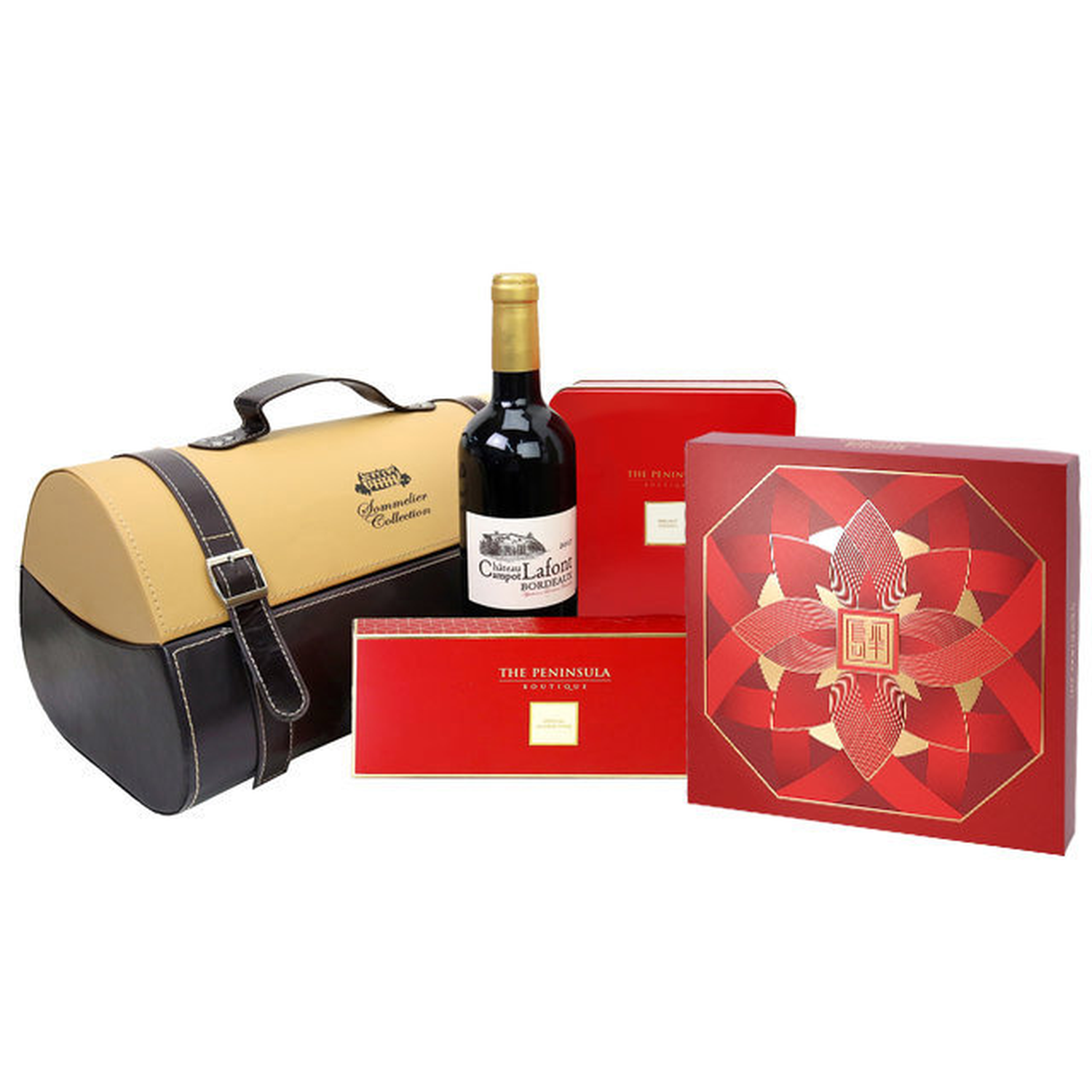 Mid Autumn Peninsula Moon Cake With Premium Wine Box Gift Set