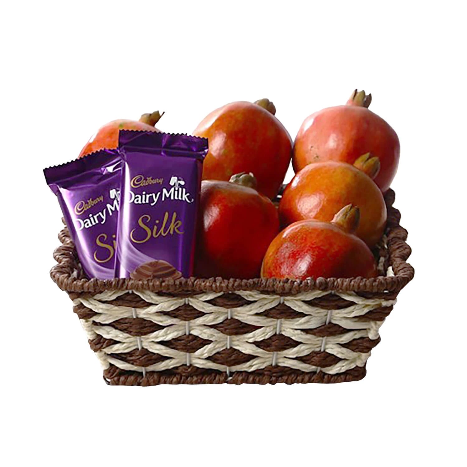 Basket Of Pomegranates With Chocolates