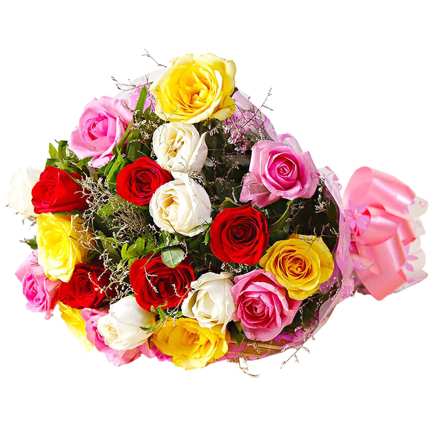 Mix Colour Roses Hand Bouquet