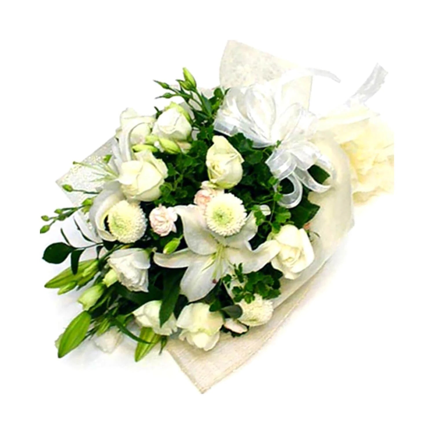 White Flowers Condolence Bouquet