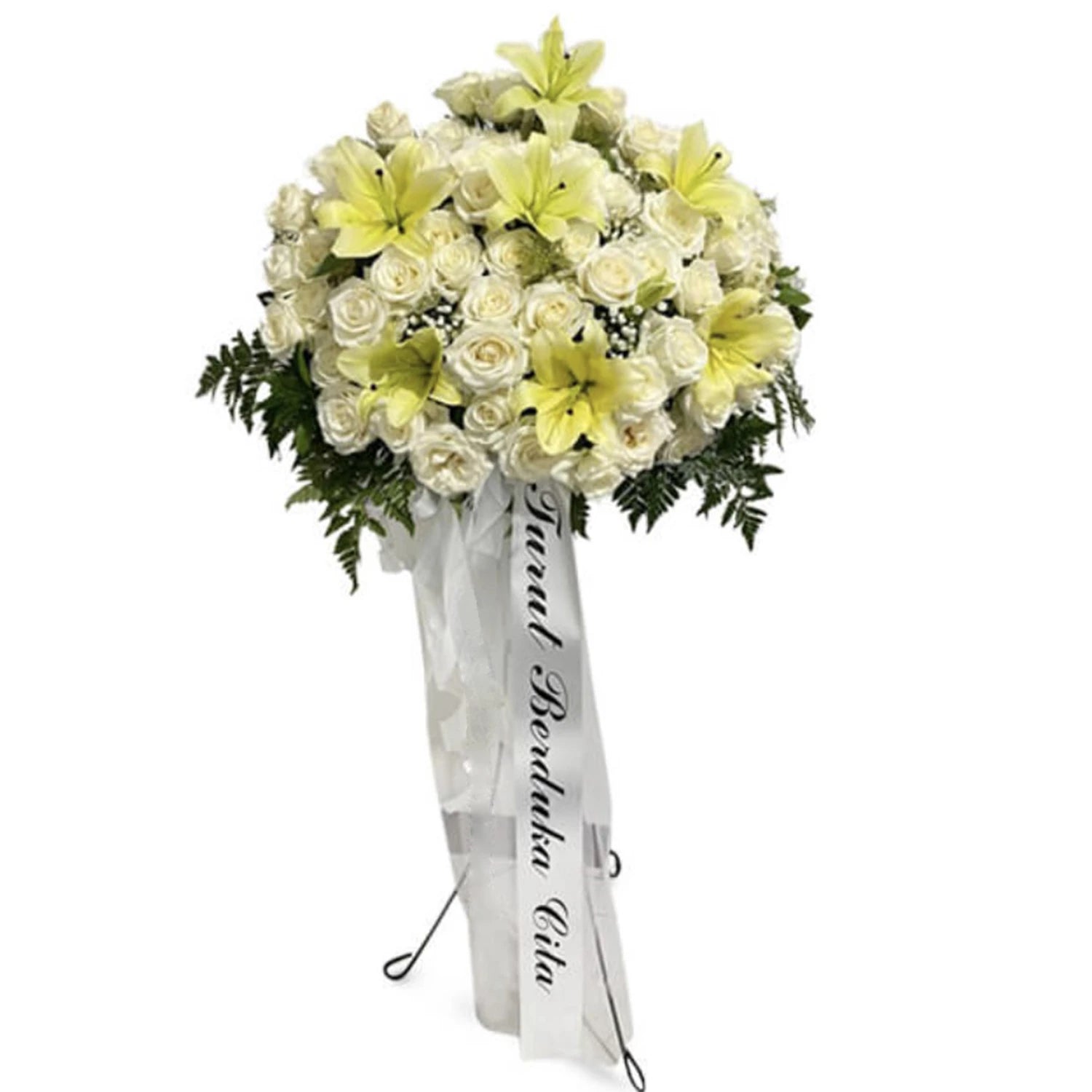 White Top Condolence wreath