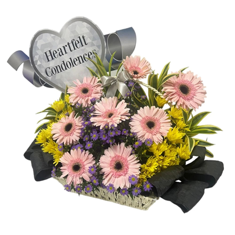 Dearly Missed Condolence Table Flower