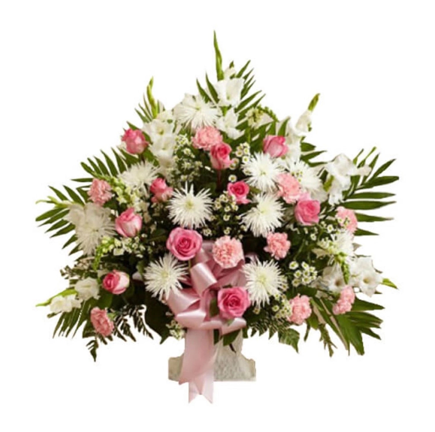 Tribute Pink&White Condolence Flower
