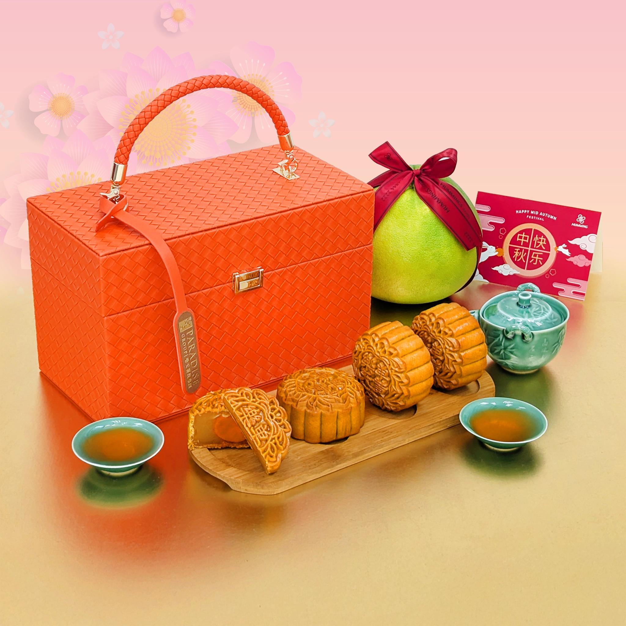 Autumn Classics Mid-Autumn Mooncake Gift Box with Pomelo