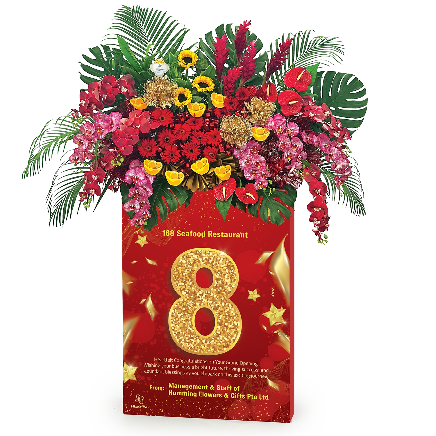 Overflowing Triumph Personalised Congratulatory Flowers