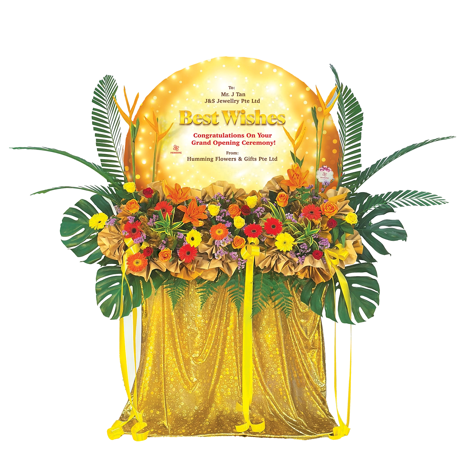 Fortune Arch Personalised Congratulatory Flowers