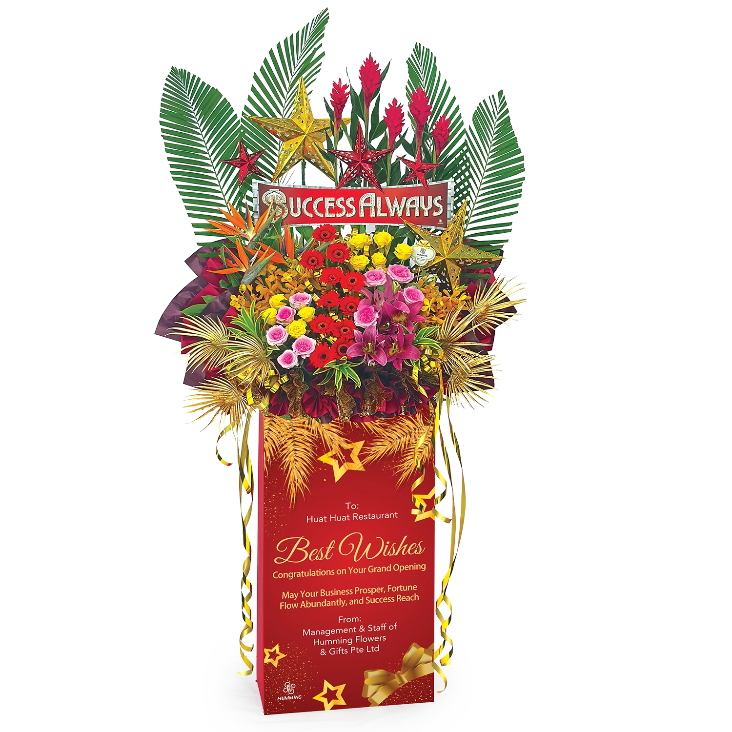 Booming Business Personalised Congratulatory Flowers