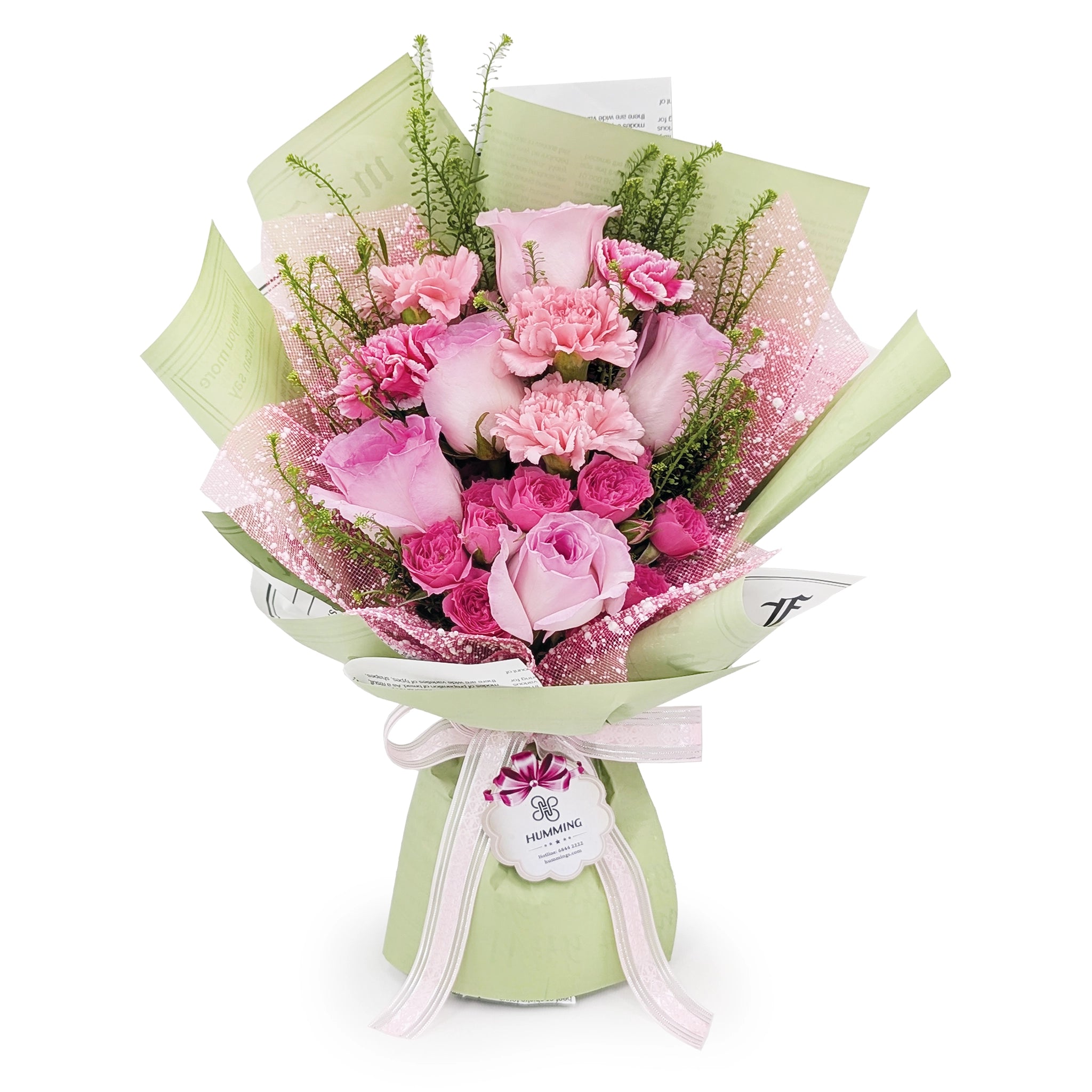 Strawberry Matcha Hand Bouquet