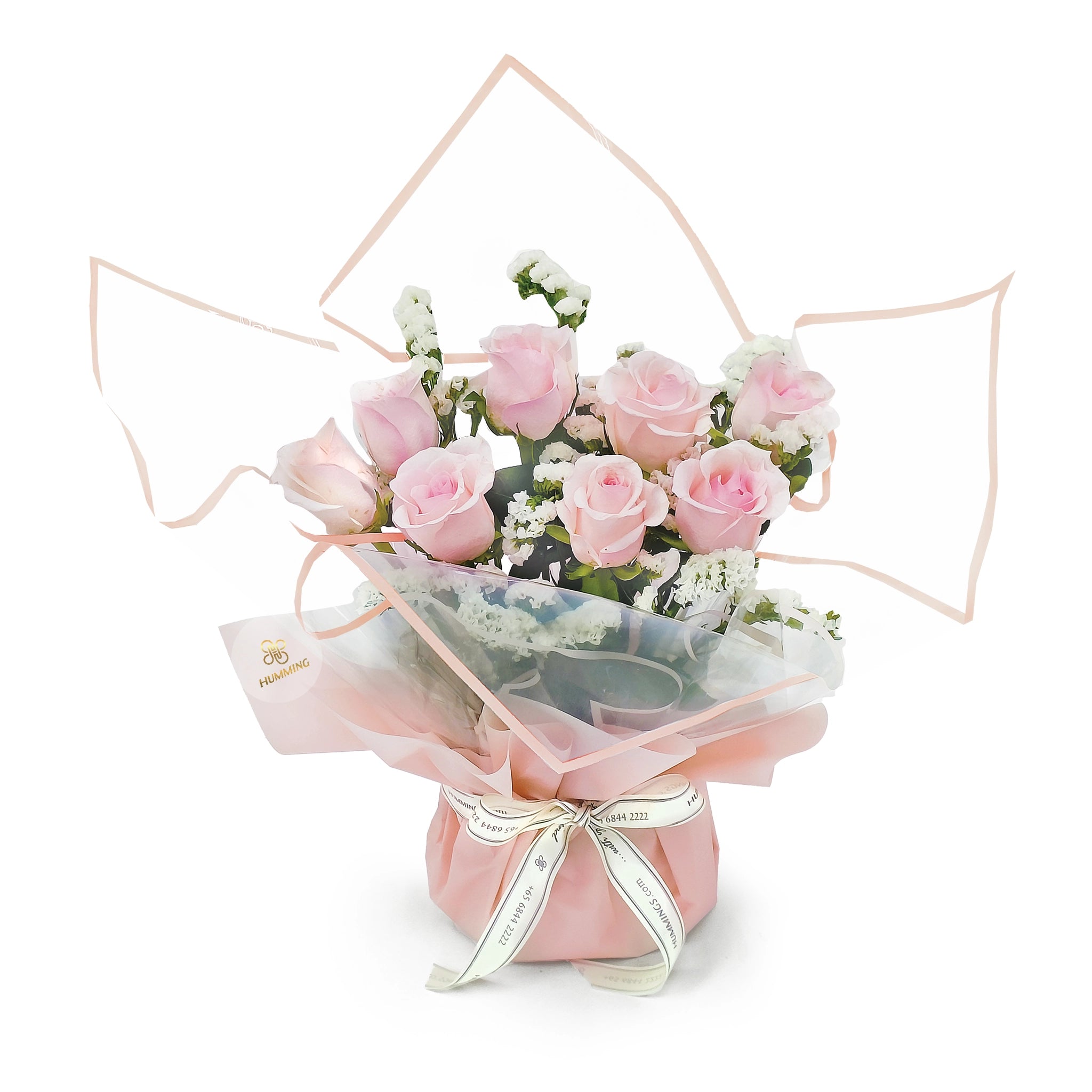 Pink Rose Reverie Hand Bouquet