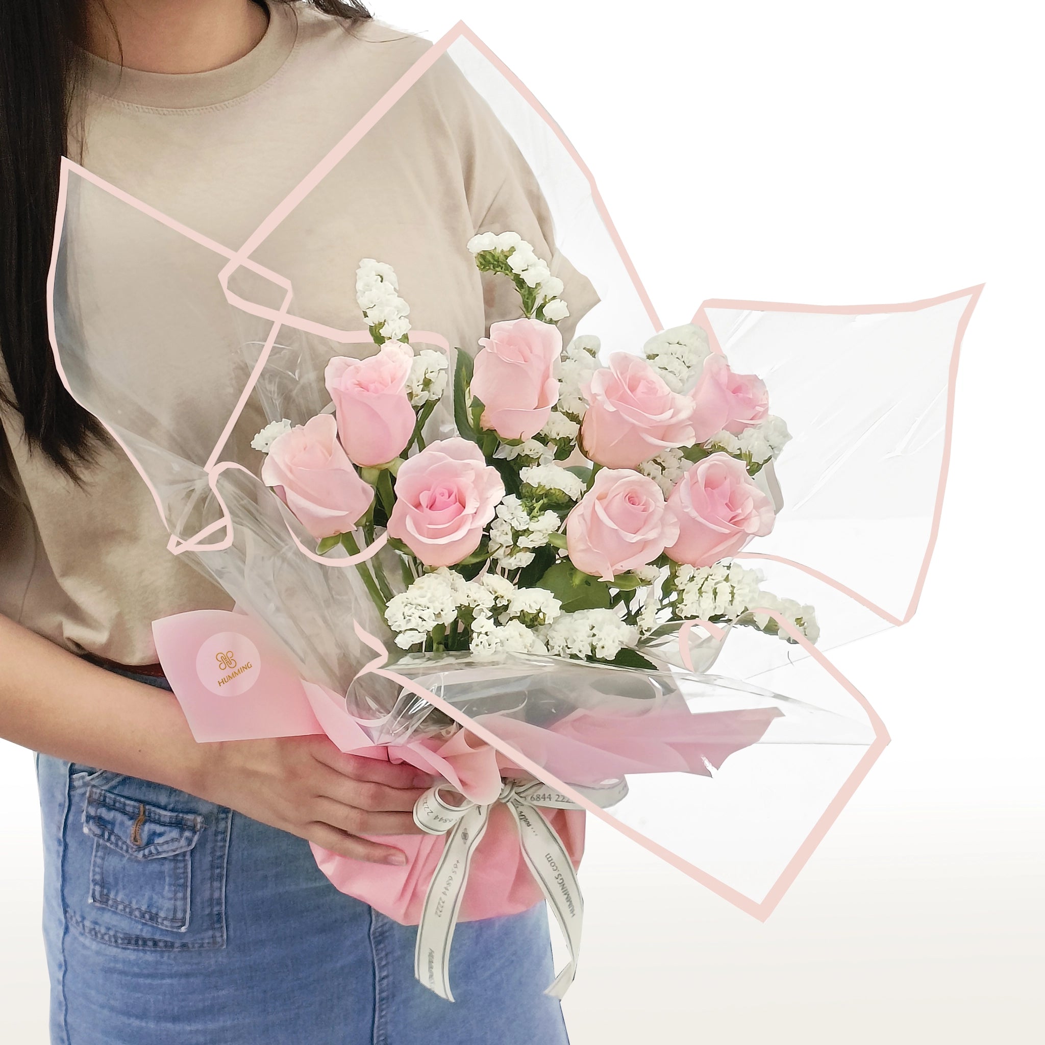 Pink Rose Reverie Hand Bouquet