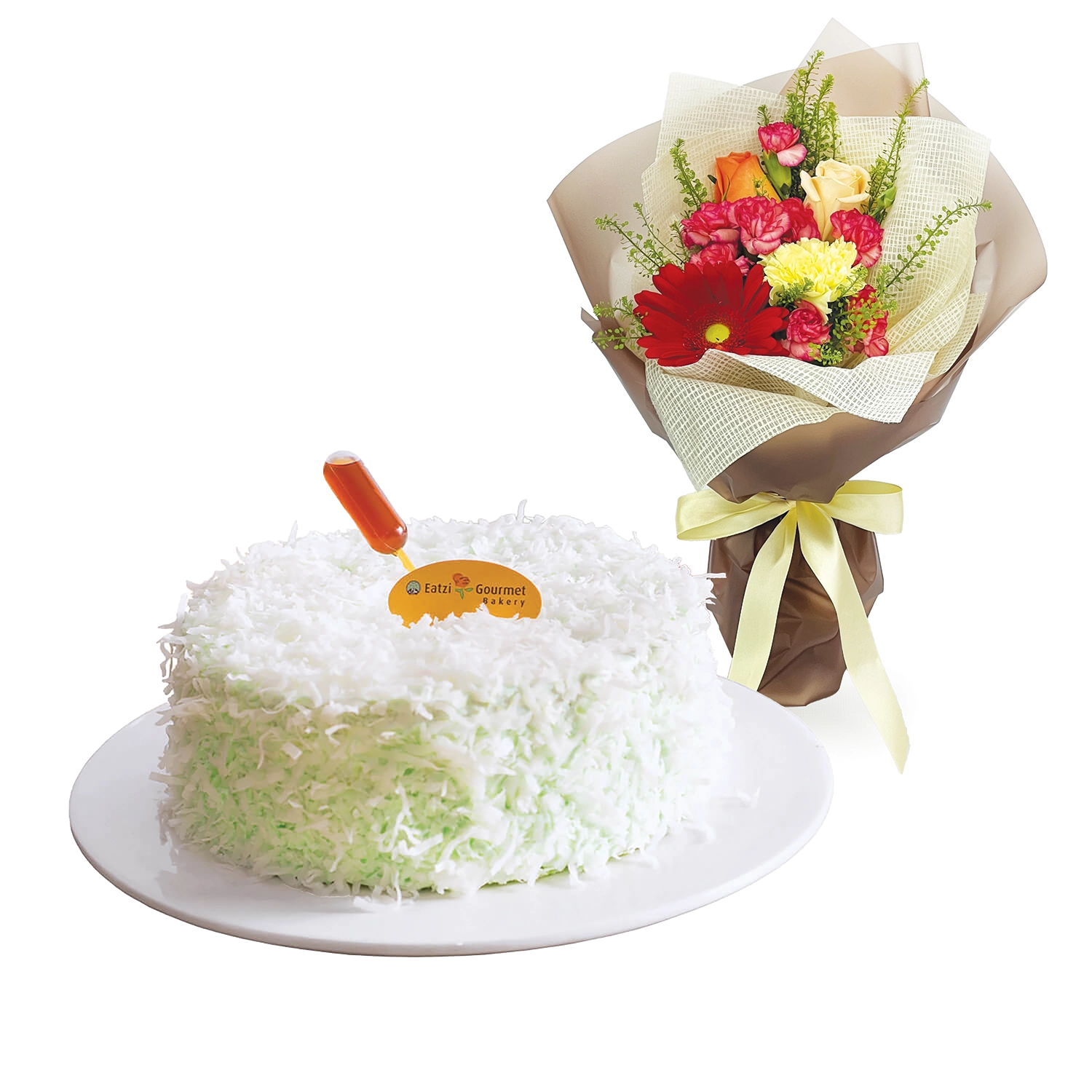 Jolly Celebration (Ondeh Ondeh Cake + Bouquet)