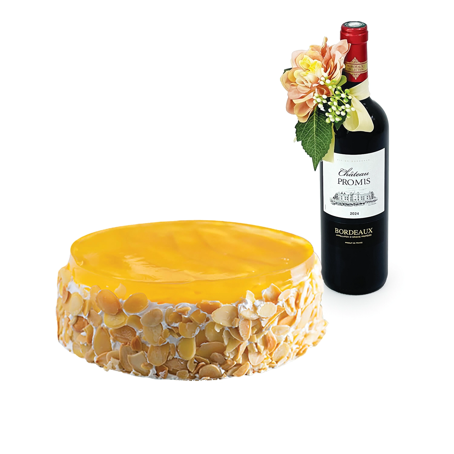 Jolly Celebration (Mango Mousse Cake + Wine)