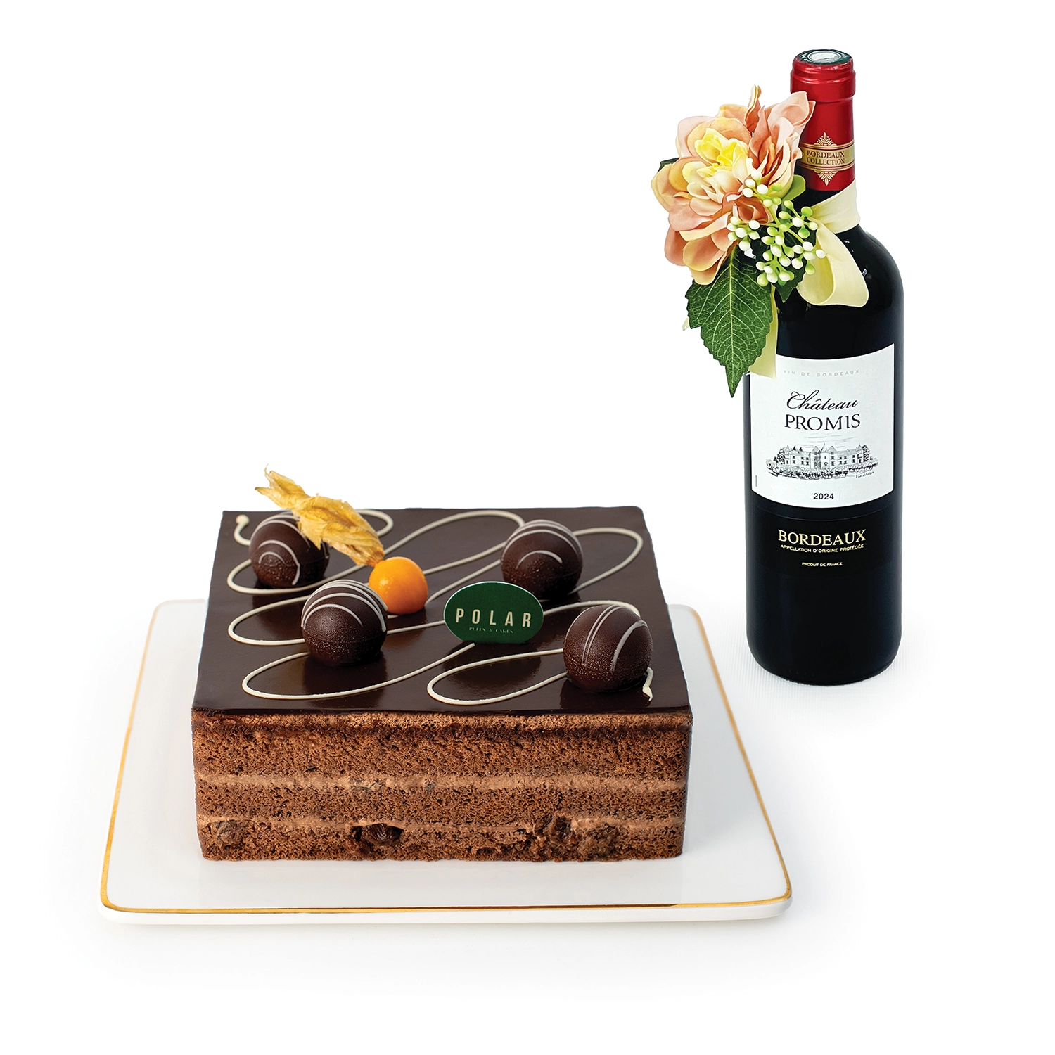 Joyful Indulgence (Polar Cake Chocolate Truffle Cake + Wine)