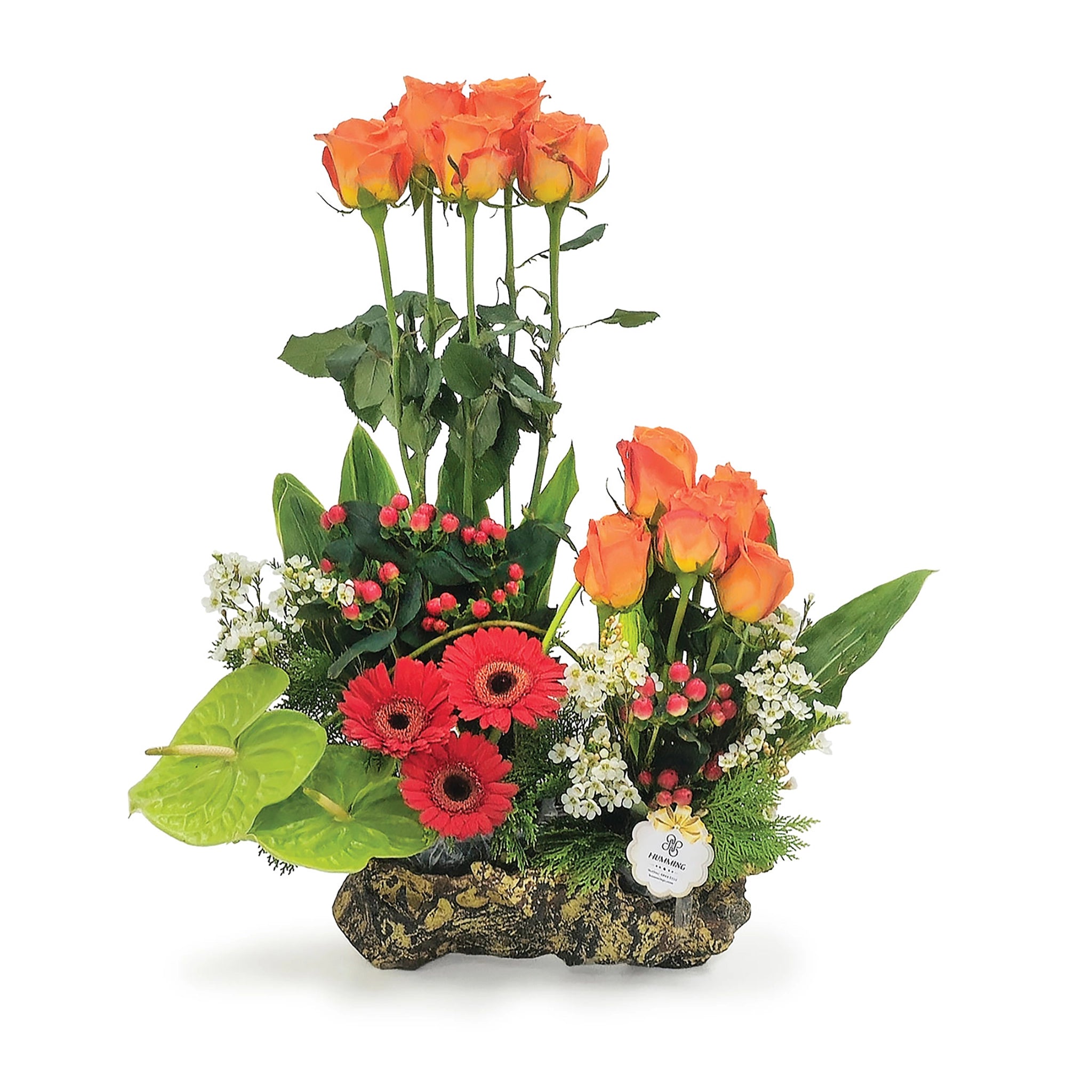 Amber Elegance Table Flowers