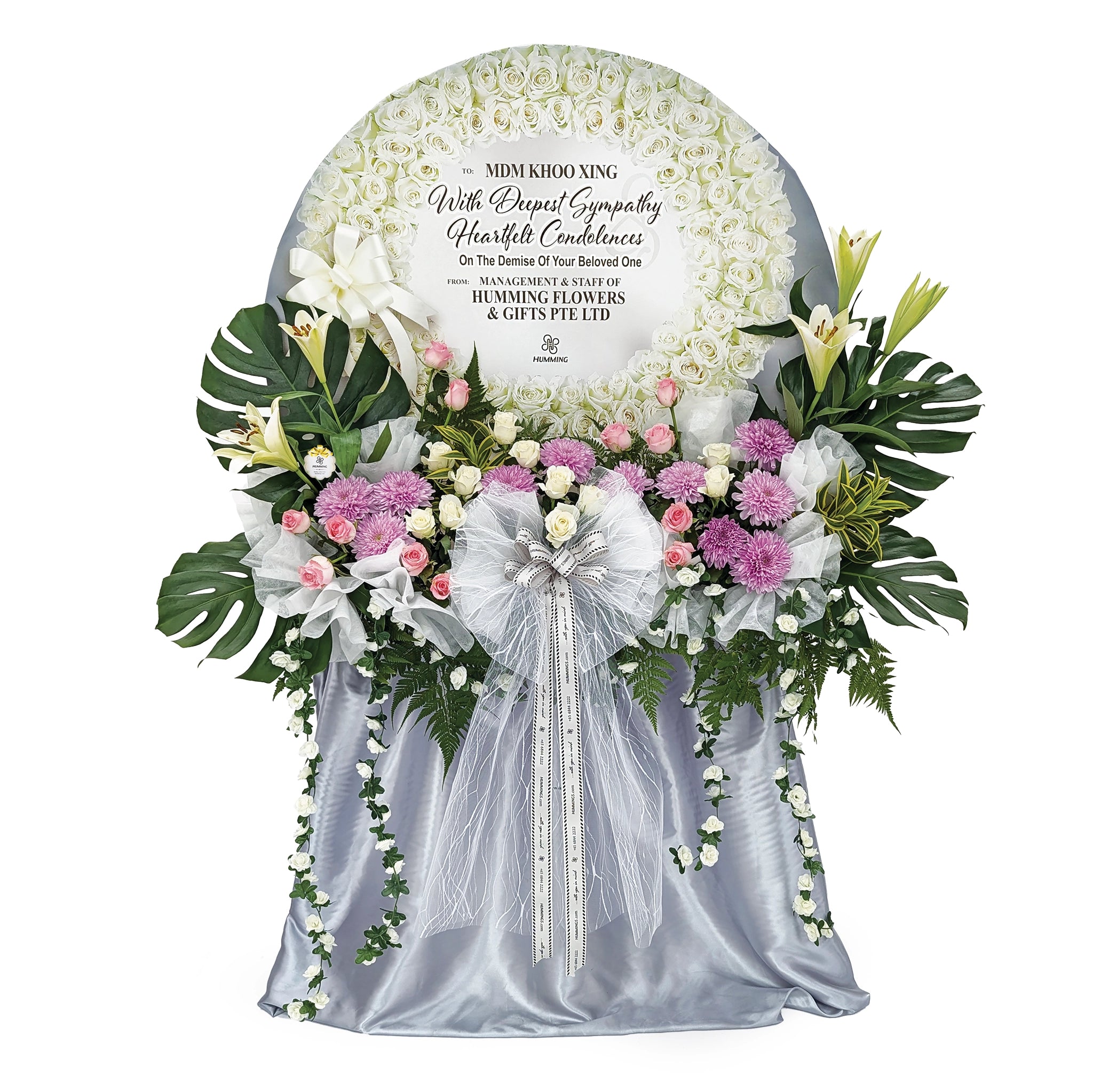 Eternal Tribute Personalised Condolence Wreath