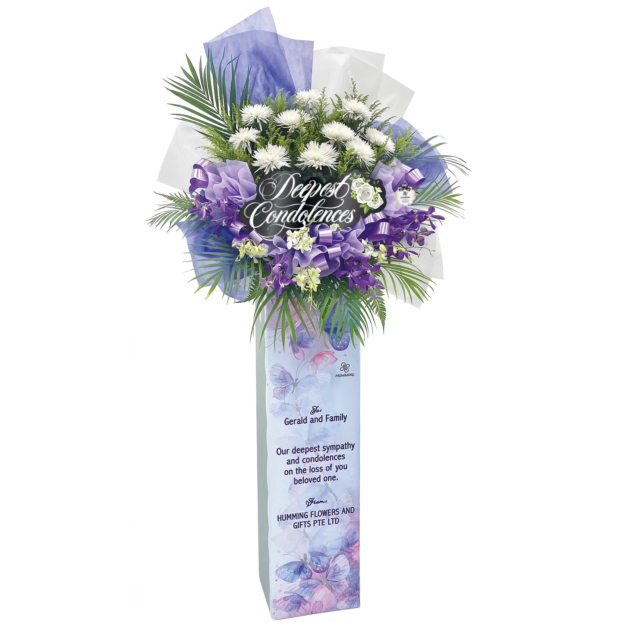 Tranquil Dignity Personalised Condolence Wreath