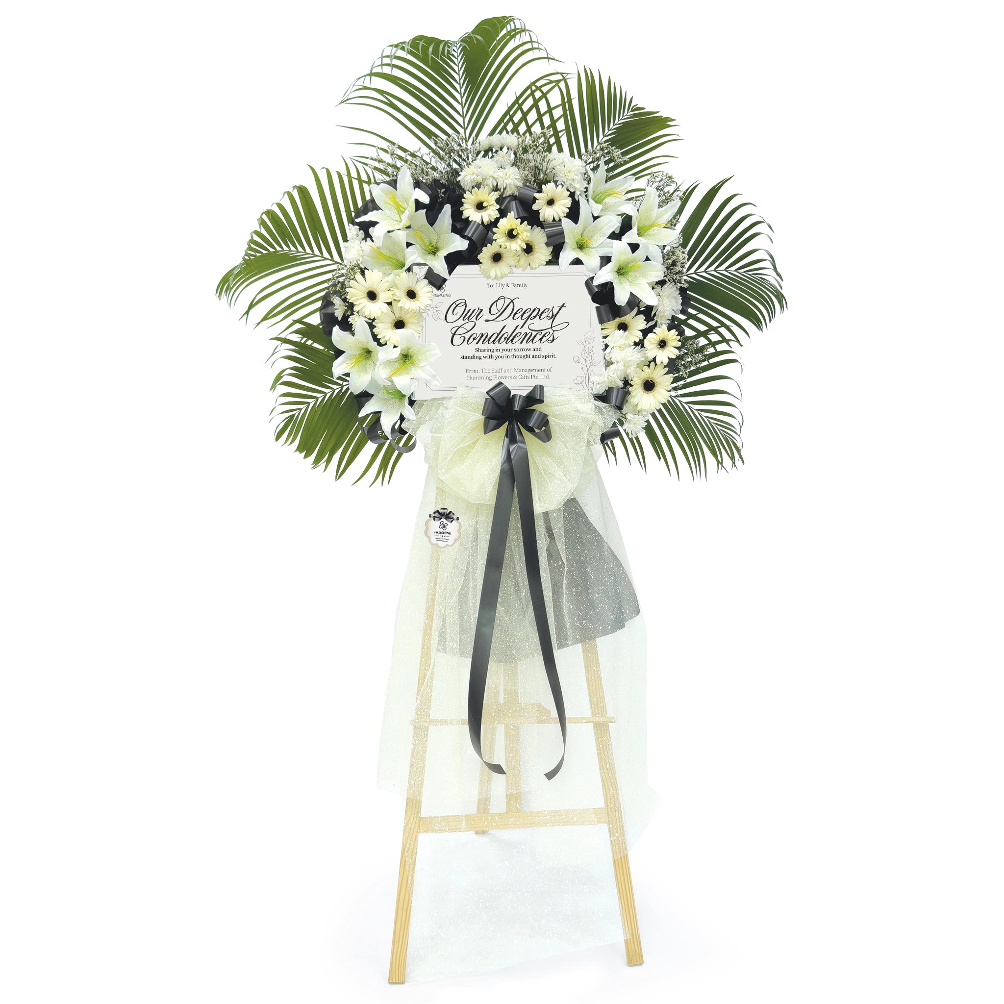 Gentle Grace Personalised Condolences Wreath