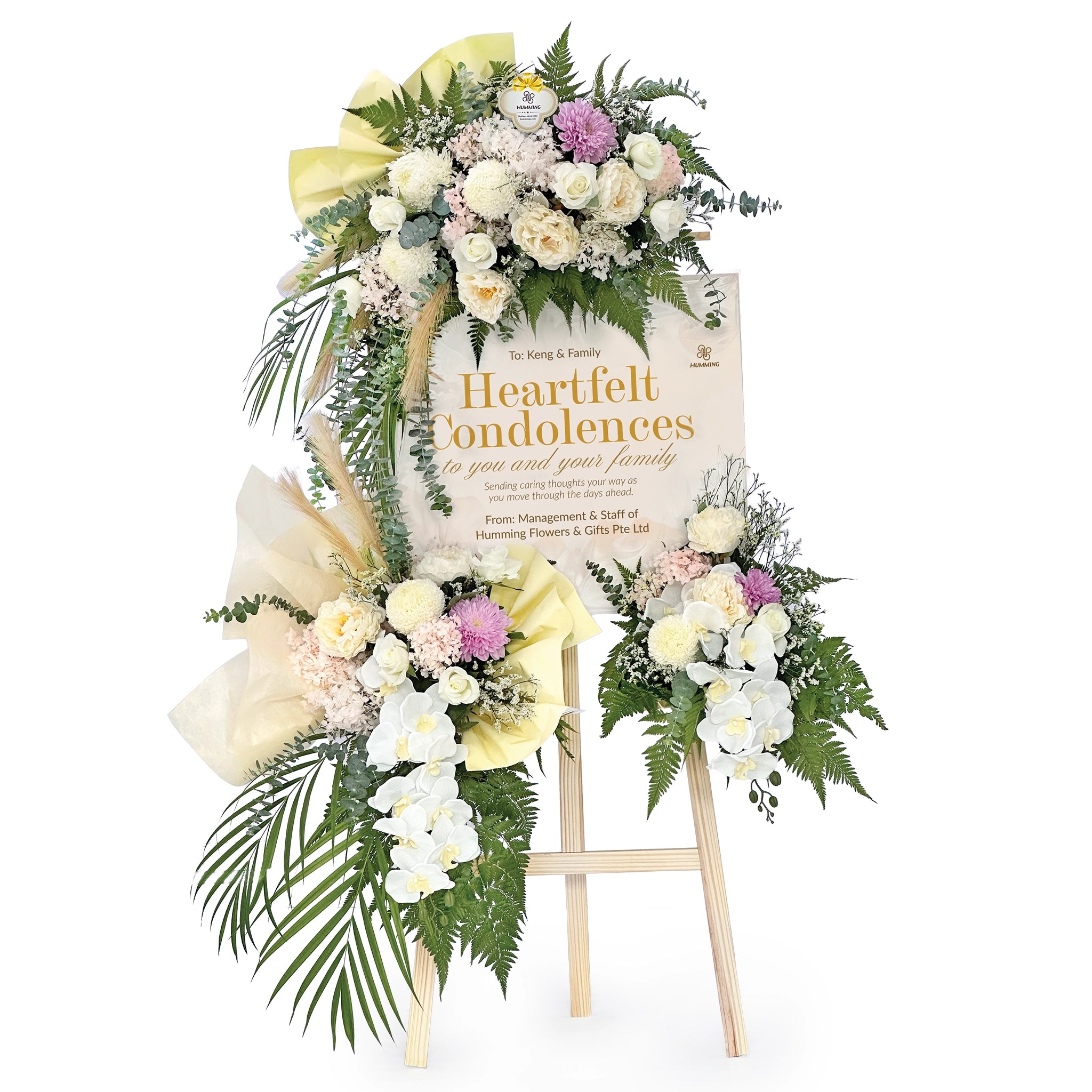 Overflowing Grace Personalised Condolences Wreath