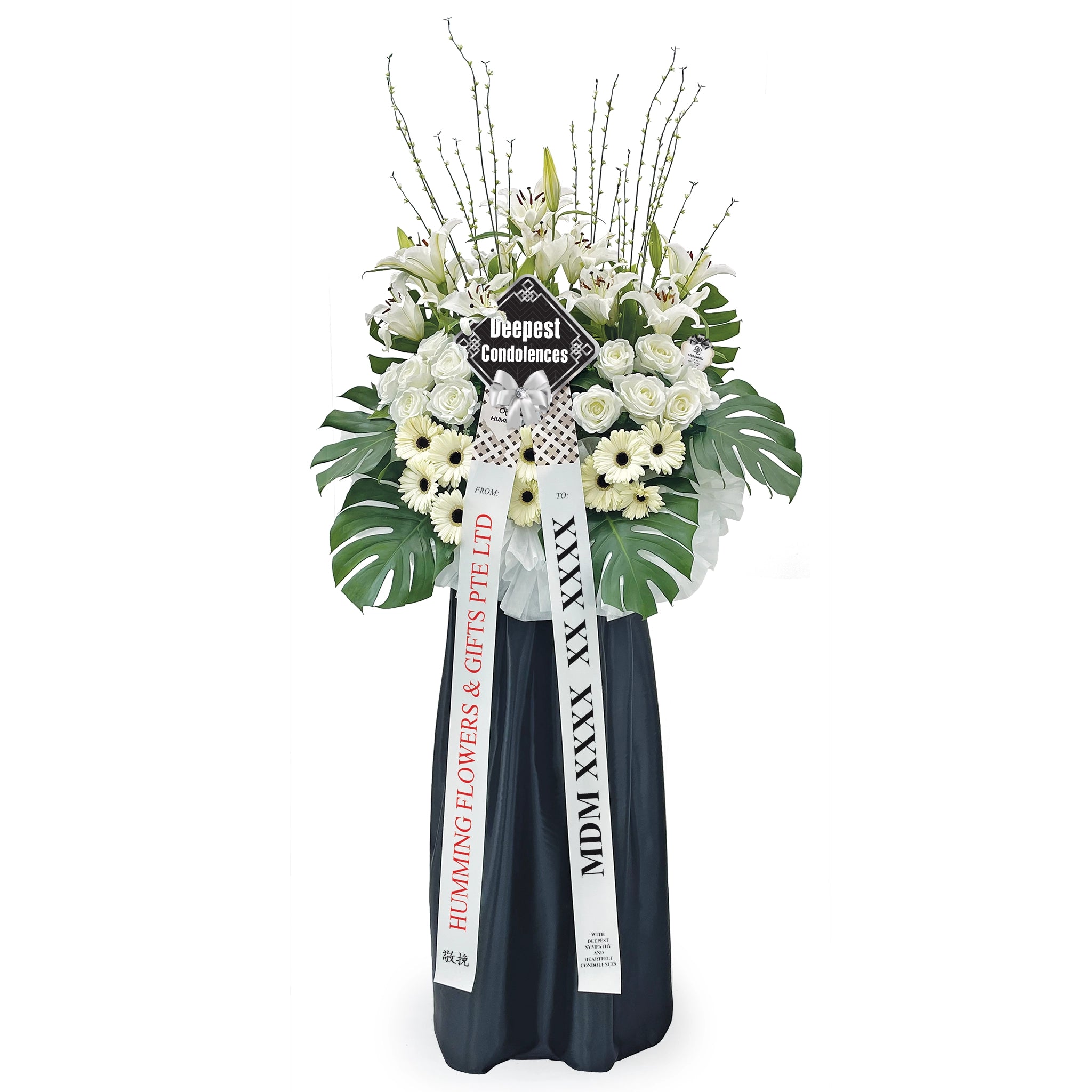 Tranquil Peace Personalised Condolence Wreath