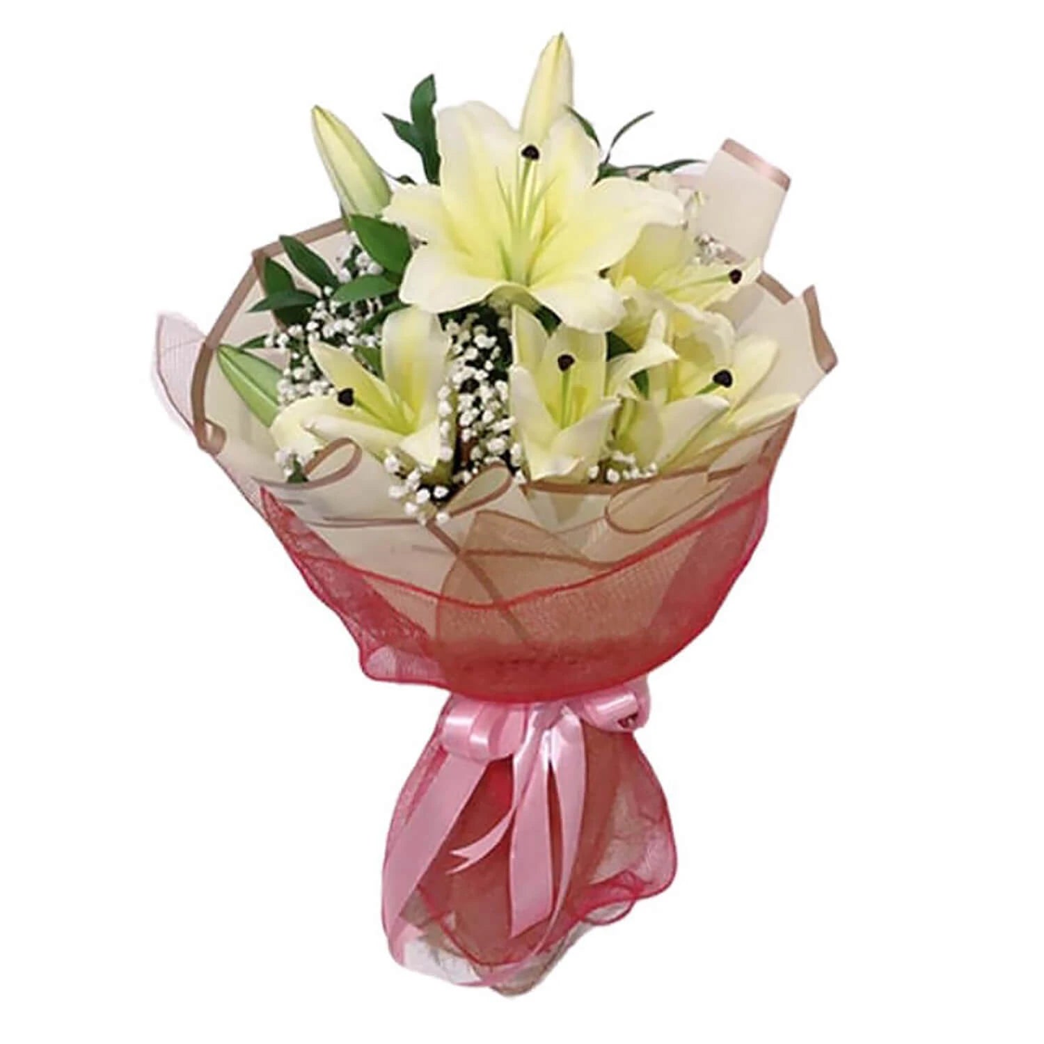 Medium Lilies Bouquet - Spring Brightness