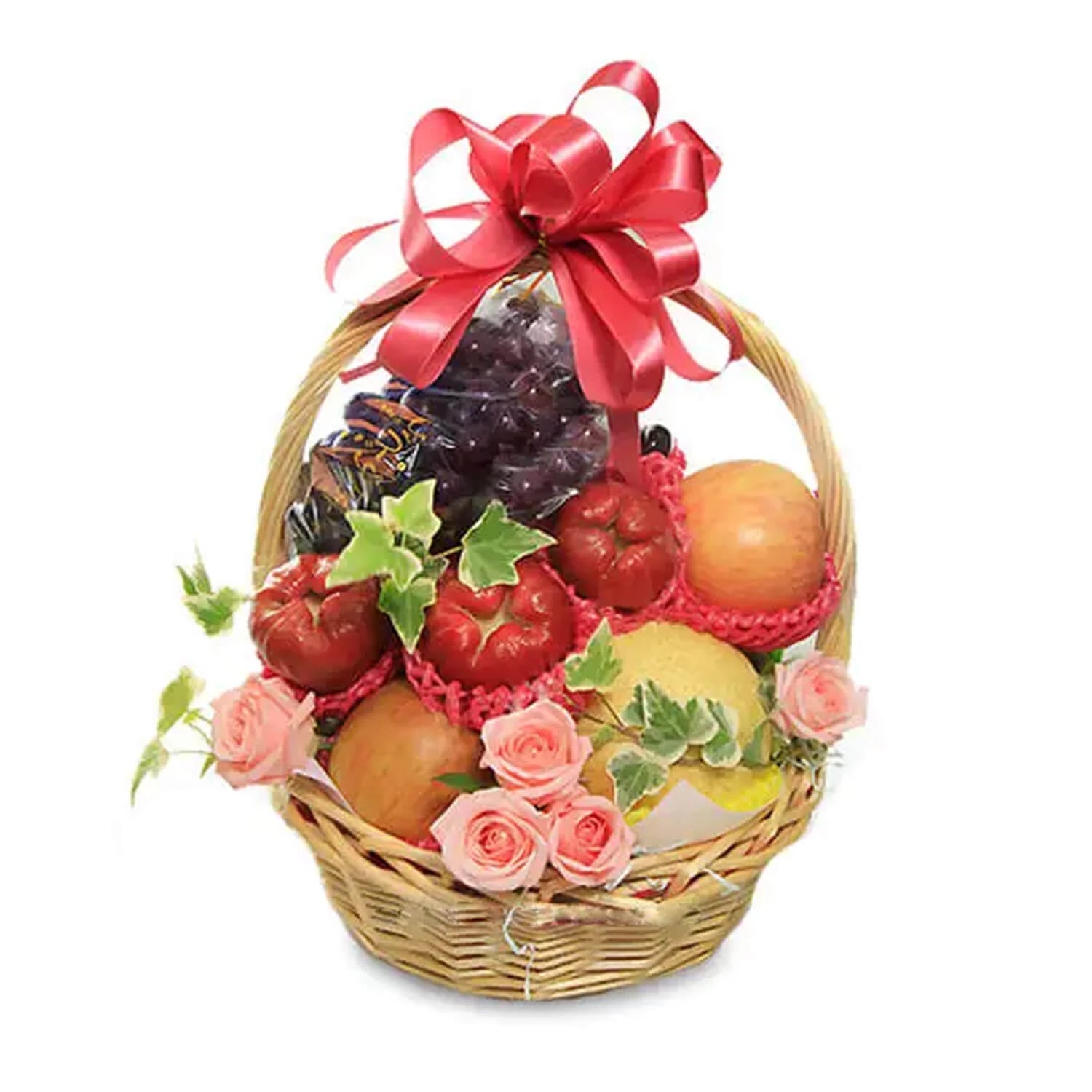 Colorful flower and fruit circle