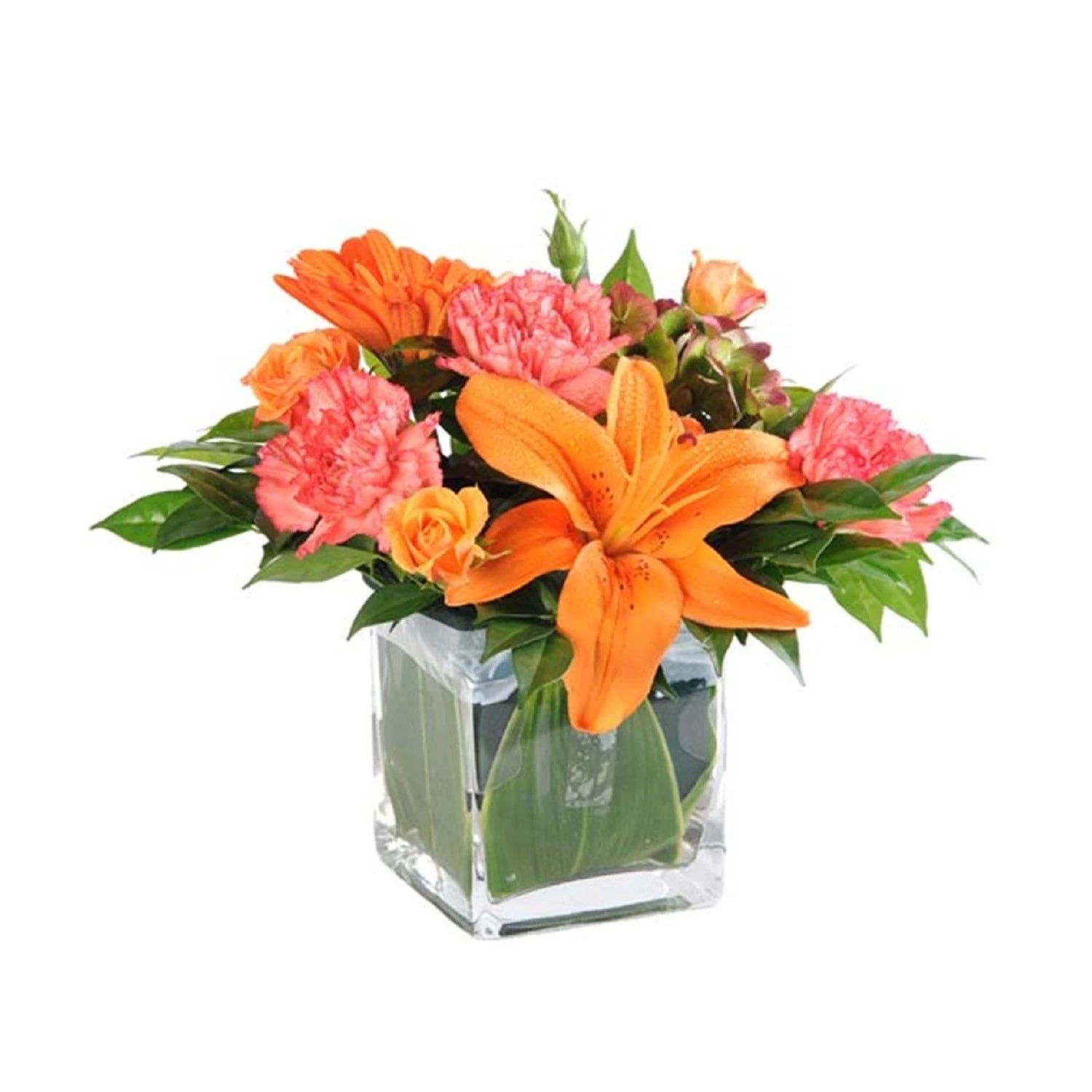 DOrange et Rose Table Flower