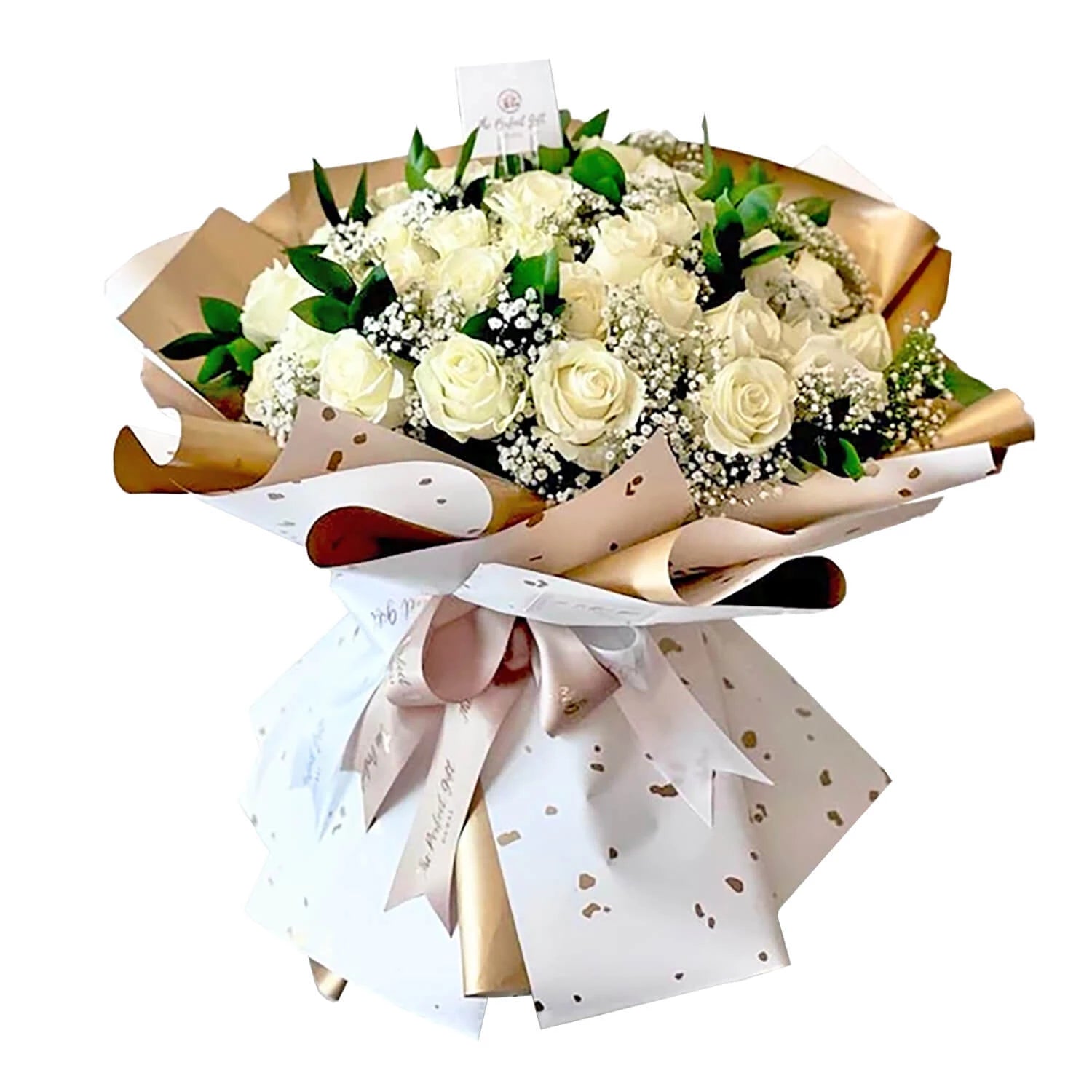 White Roses Flower Bouquet