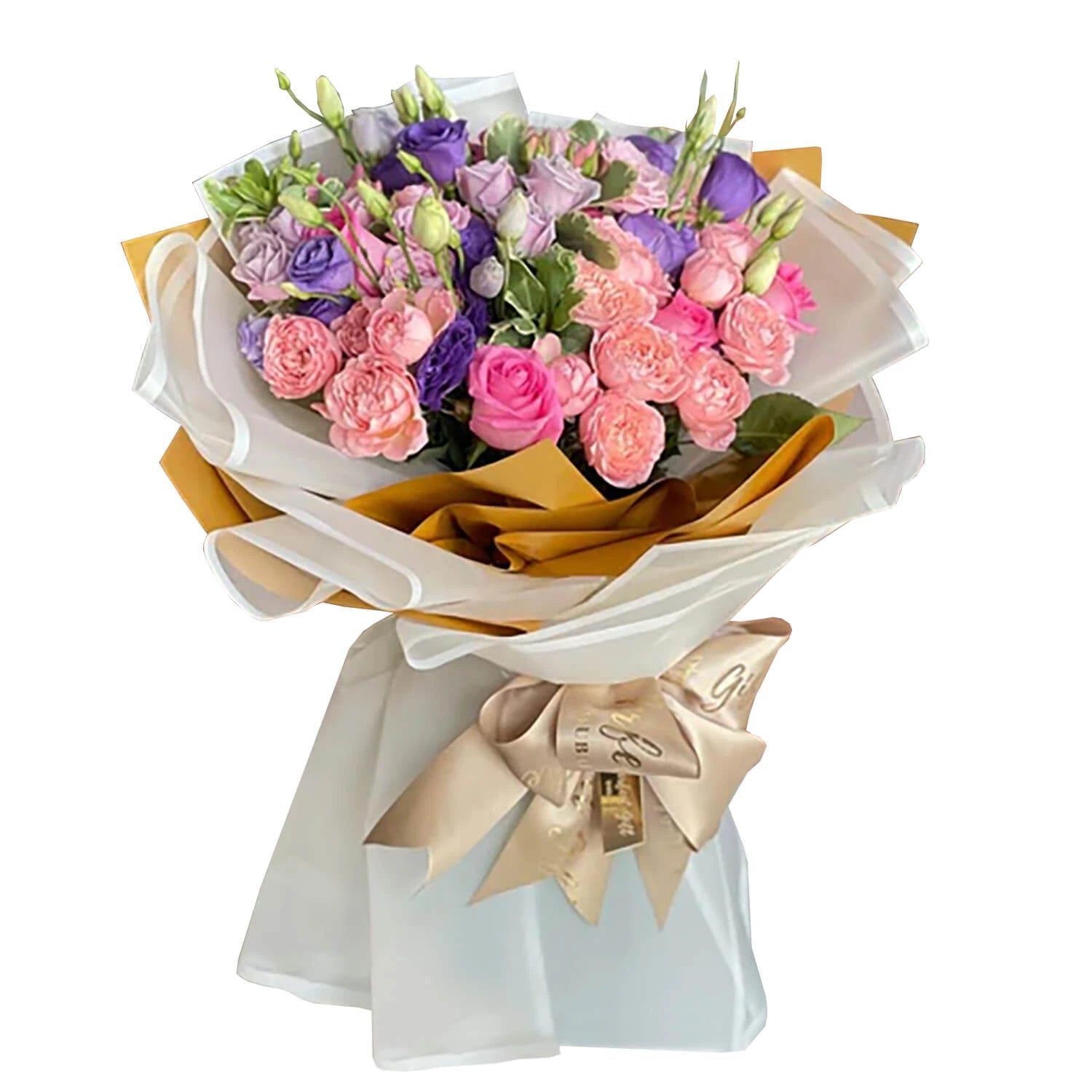 Pink & Purple Rose Flower Bouquet
