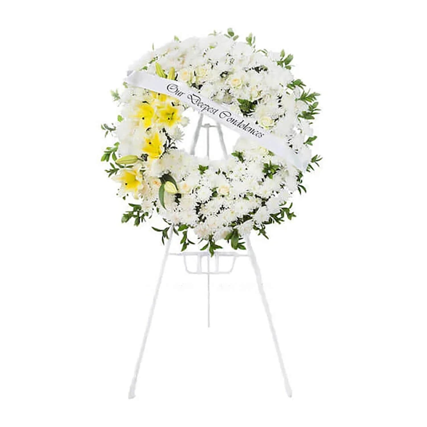 White Like Angel<br>Condolence Wreath