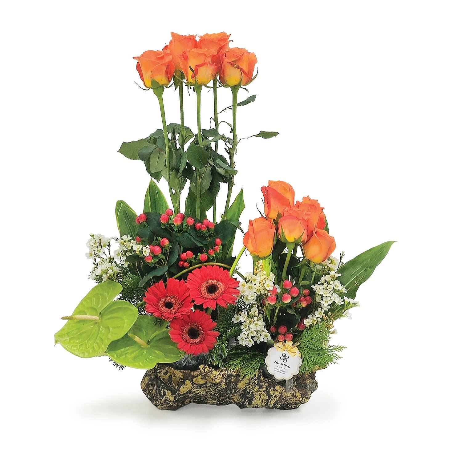 Amber Elegance Table Flowers