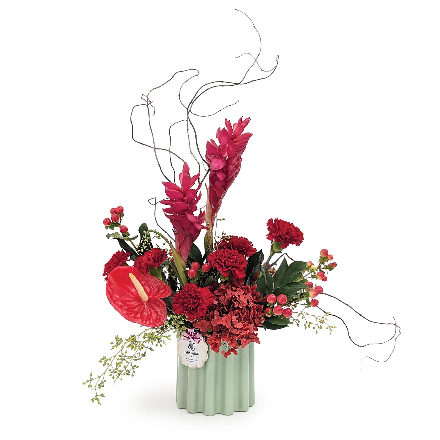 Scarlet Rise Table Flowers
